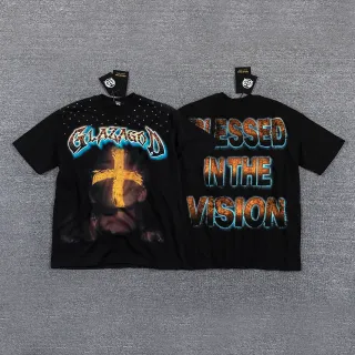T-shirt oversize noir à imprimé graphique