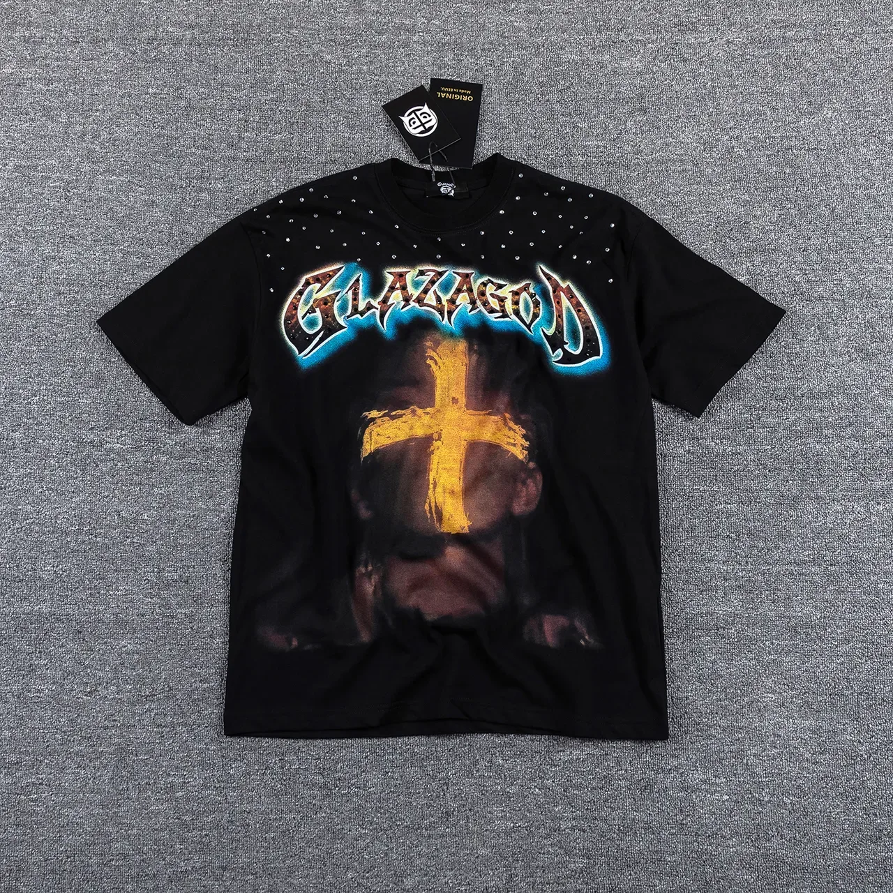 Black Graphic-Print Oversized T-Shirt 3
