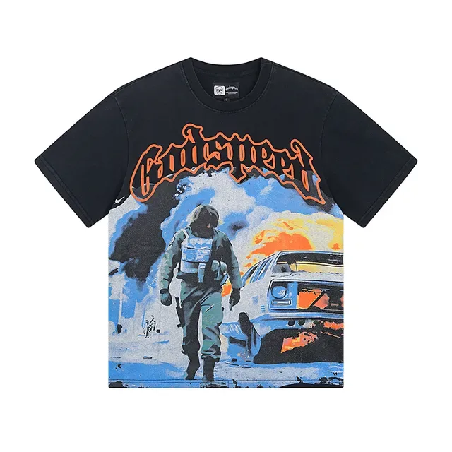 Black Graphic Print Oversized T-Shirt 2