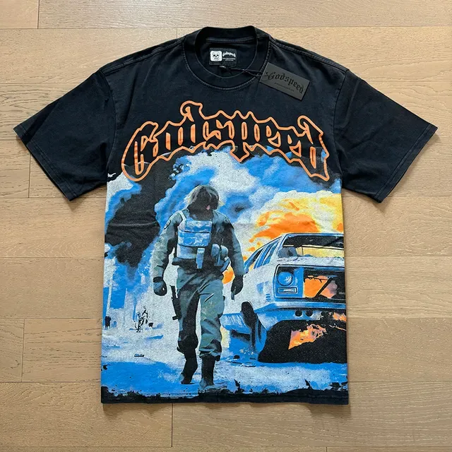 Black Graphic Print Oversized T-Shirt 6