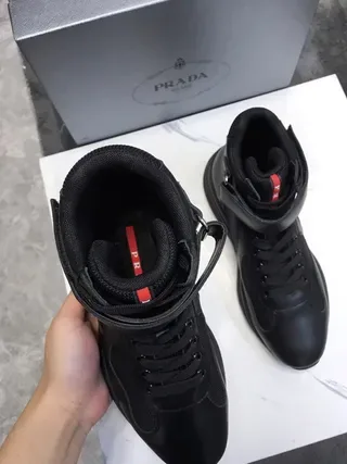Black High-Top Ankle-Strap Lifestyle Sneakers 6