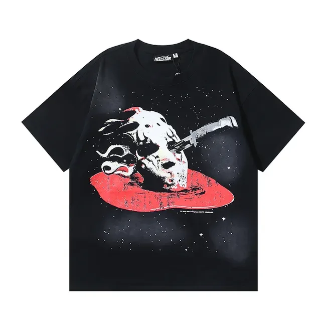 Black Oversized Graphic Print T-Shirt 2
