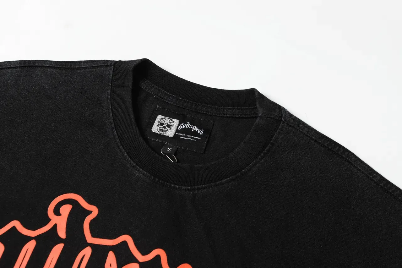 Black Oversized Graphic-Print T-Shirt 4