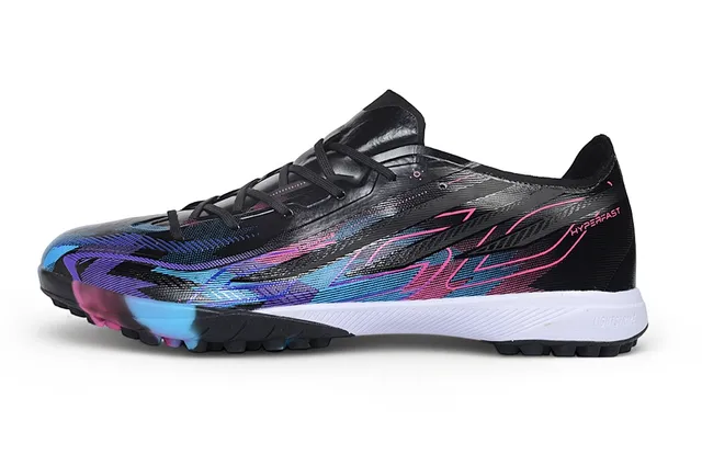 Black Pink Cyan Graphic Turf Soccer Shoes 8