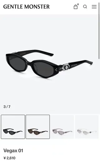 Gafas de sol marco ovalado pequeño templos de metal ornamentados en negro y plata 3
