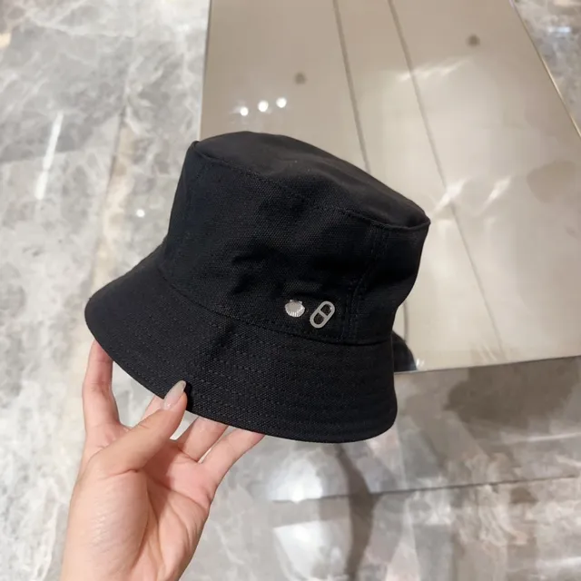Negro Plata Estructurado Tela Como Algodón Panel Costurado Corona Sombrero de Cubo 5