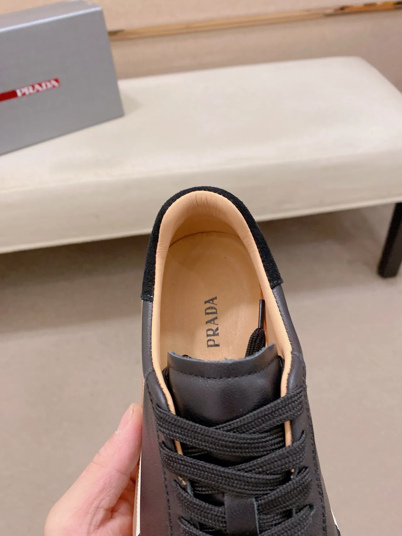 Black Suede and Leather Panel Lifestyle Sneaker 4