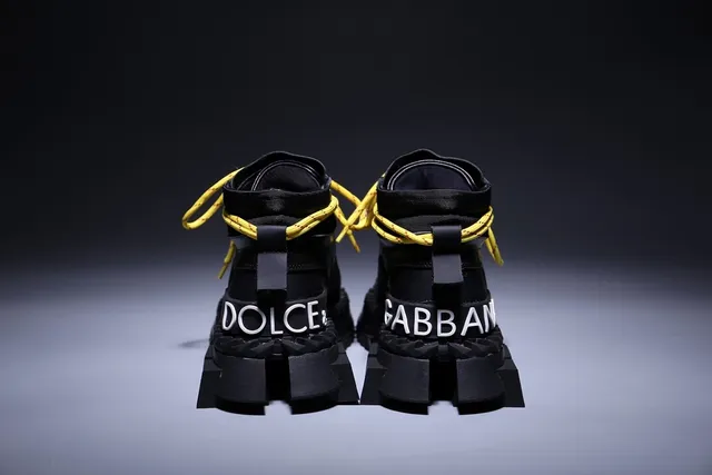 Black Yellow High-Top Platform Chunky Sneakers 4