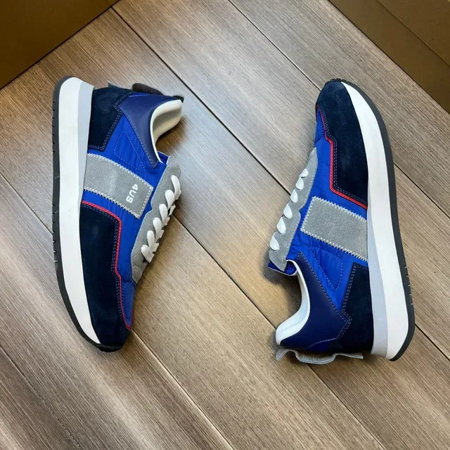 Blue Navy Gray Red Piped Lifestyle Sneakers 5