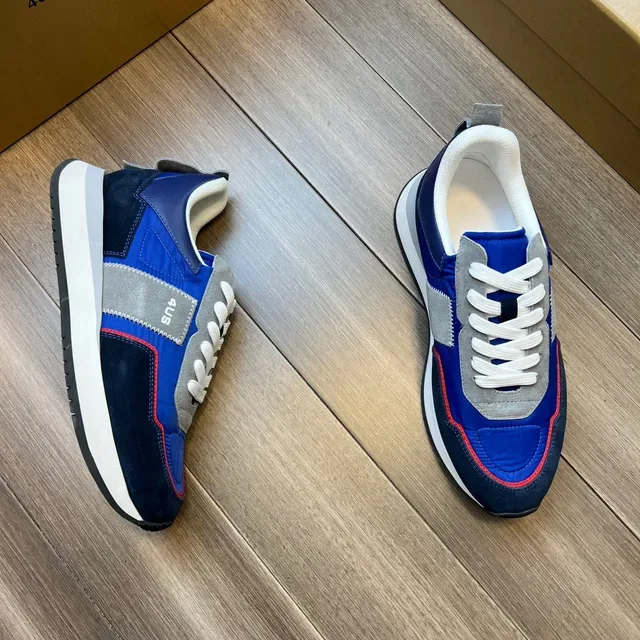 Blue Navy Gray Red Piped Lifestyle Sneakers 7