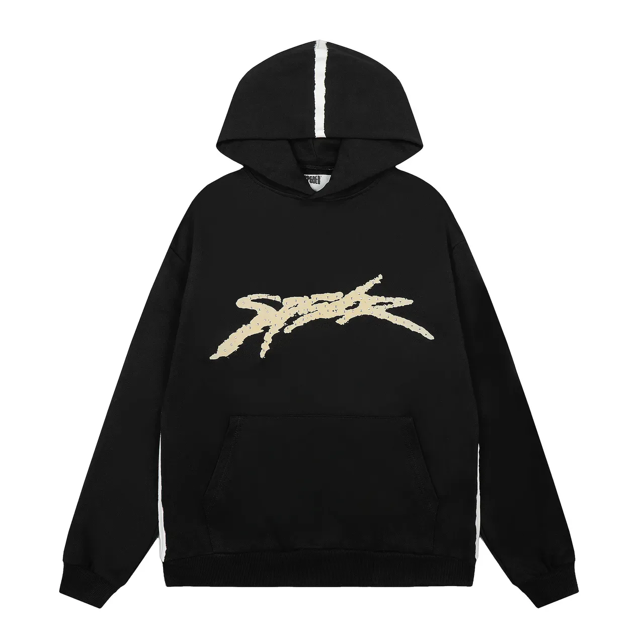 Brown or Black Graphic-Print Oversized Hoodie and Sweatpants Tracksuit 4