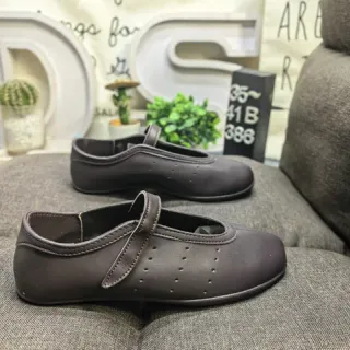Zapatos Mary Jane de sintético marrón con correa única