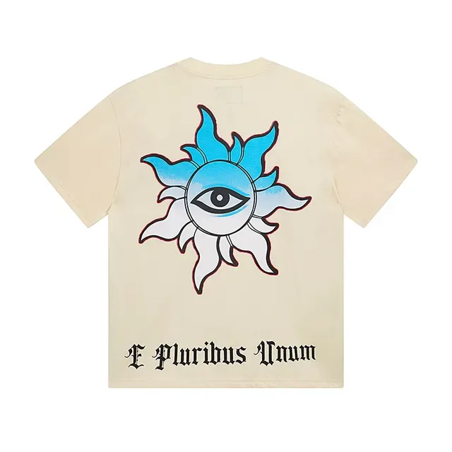 Cream Graphic-Print Double-Sided Oversized T-Shirt 3