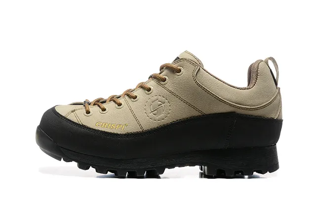 CRISPI Army Green Black Low-Cut Boot Matte Leather Upper Hiking Boots 15