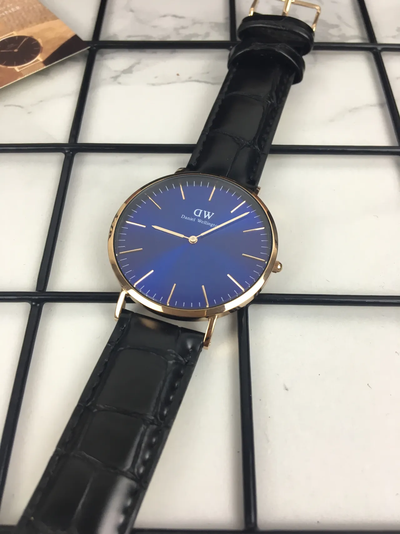 Daniel Wellington Icon Classic Petite Relógio de quartzo azul sunburst 5