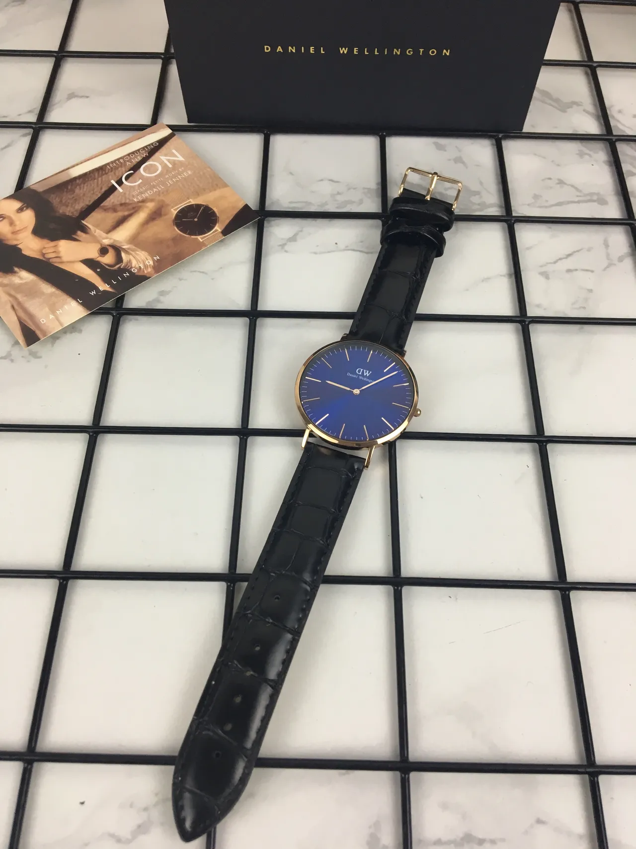 Daniel Wellington Icon Classic Petite Relógio de quartzo azul sunburst 6