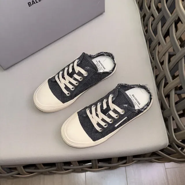 Denim Upper Lace-Up Mule Sneaker 3