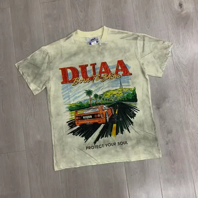 DUAA Born To Shine Graphic Print Off-White T-Shirt 5