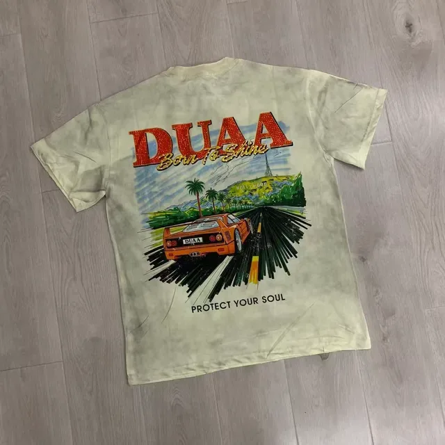 DUAA Born To Shine Graphic Print Off-White T-Shirt 6