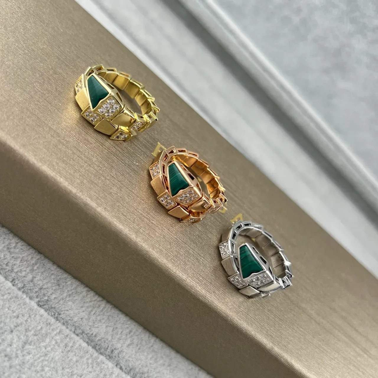 Geometric Pavé-Diamond Triangular-Stone Rings 5