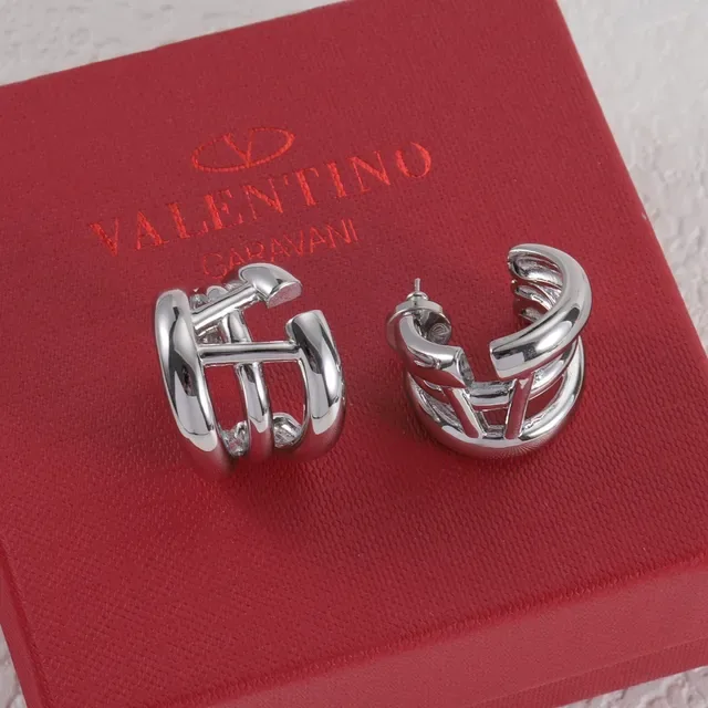 Gold and Silver Interlocking Bar Hoop Earrings 3