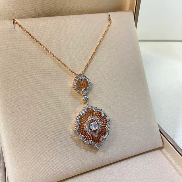 Gold Silver Art Deco Sunburst Double-Tiered Filigree Necklace 4