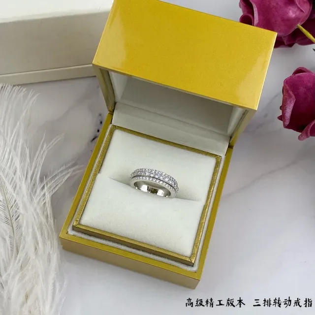 Gold Silver Pavé-Set Solitaire Accent Ring 3