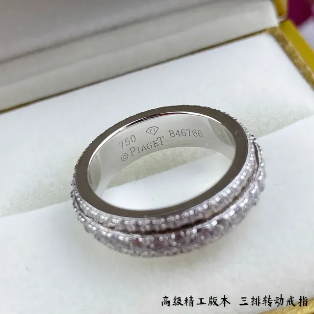 Gold Silver Pavé-Set Solitaire Accent Ring 6