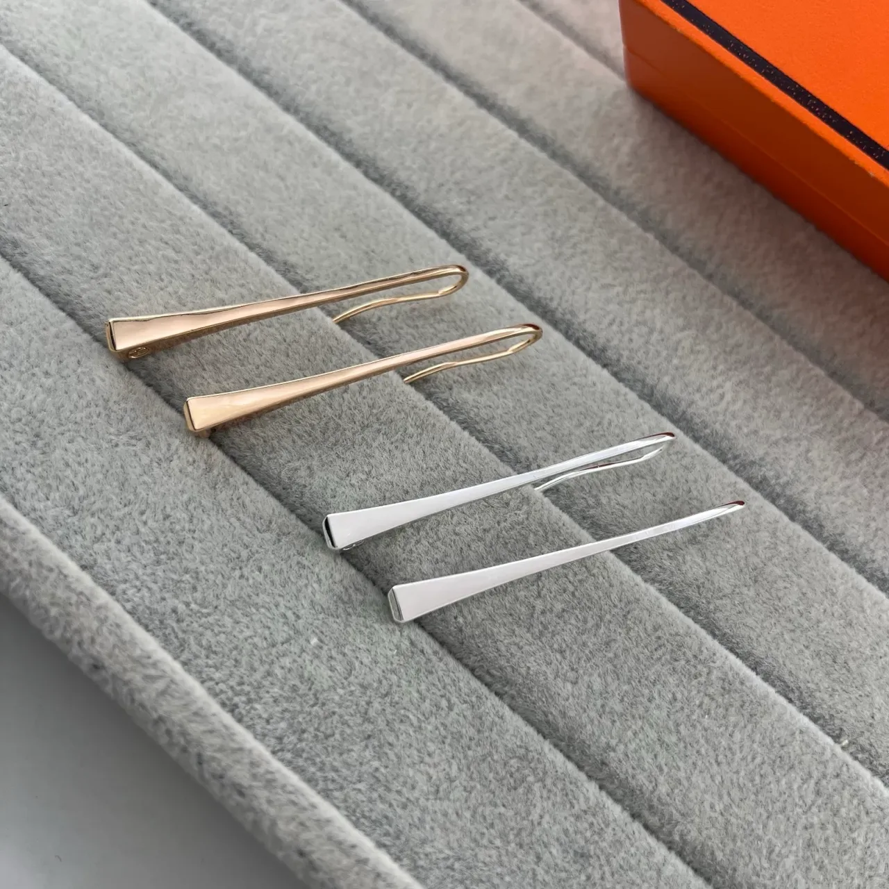 Barre Tapered Or et Argent avec Fermeture à Crochets Bijoux 8