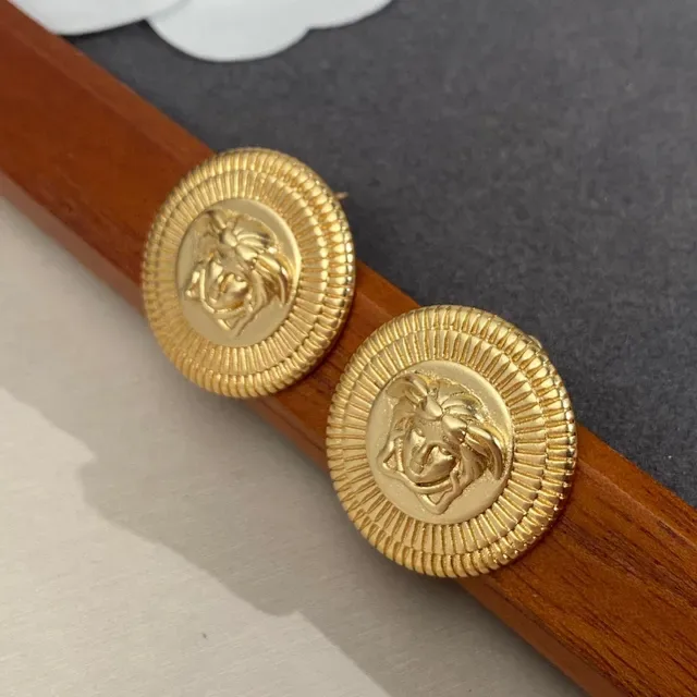 Gold-Tone Medusa Head Sunburst Brooches 2