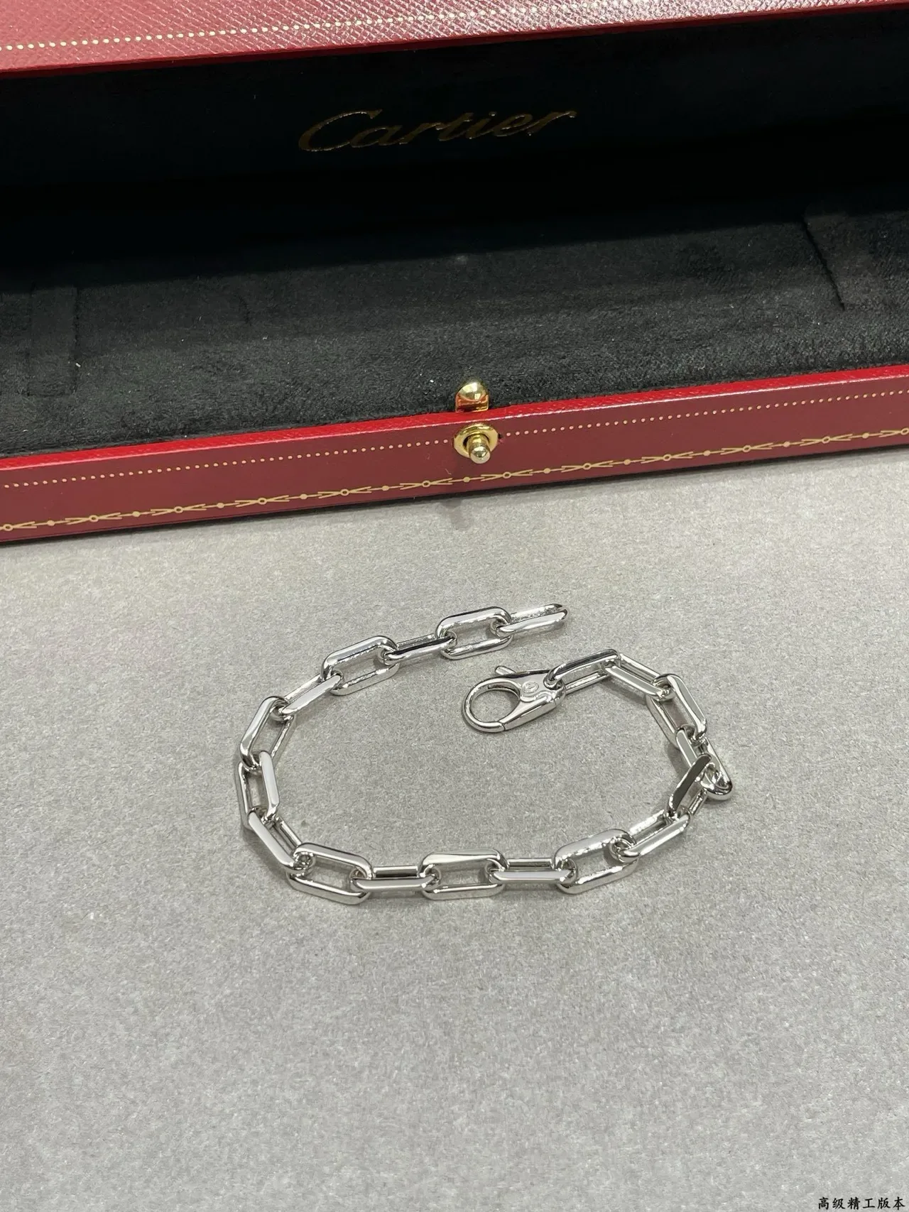Gold-Tone Rectangular Link Chain Bracelet 4