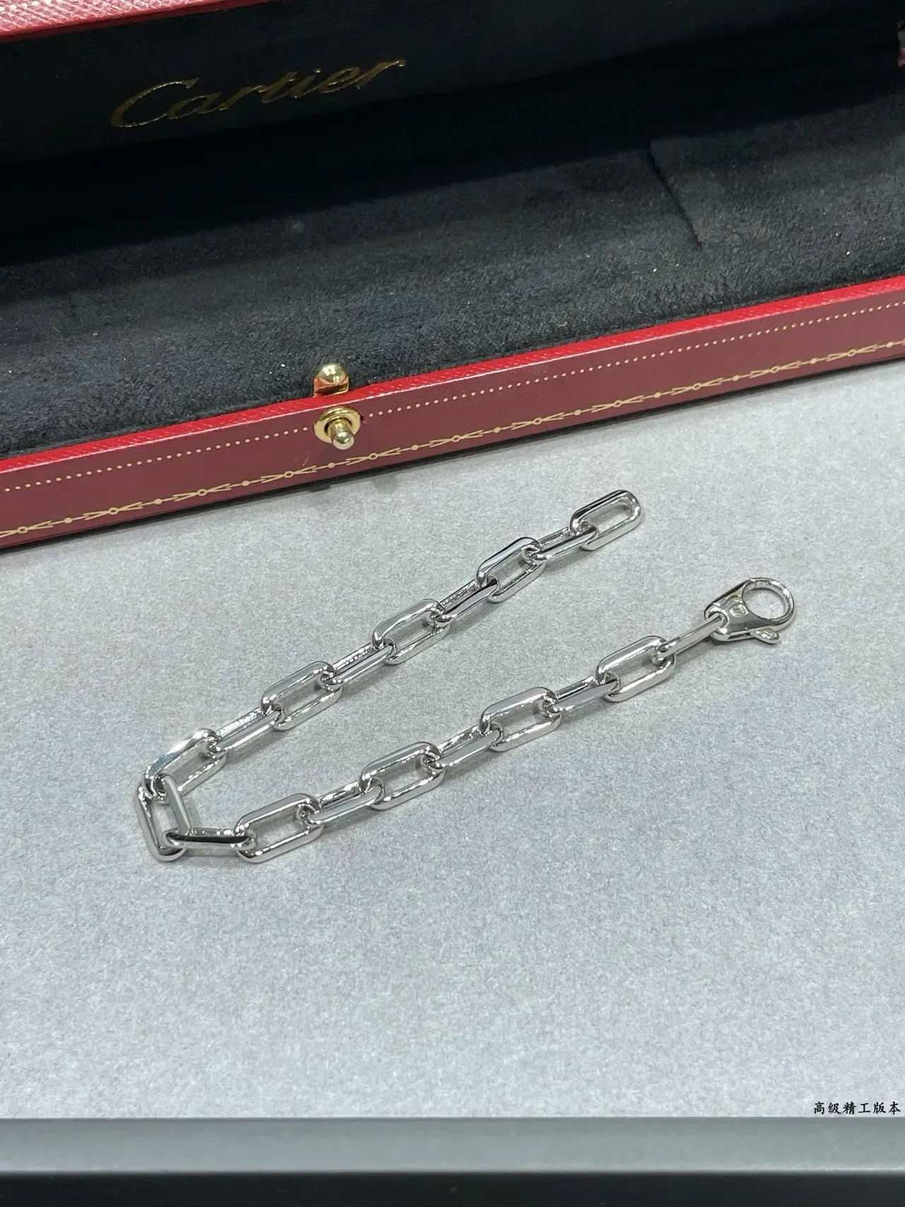 Gold-Tone Rectangular Link Chain Bracelet 7