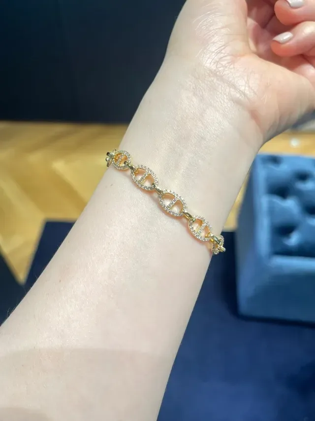 Gold-Toned Oval-Link Chain Bracelet 5