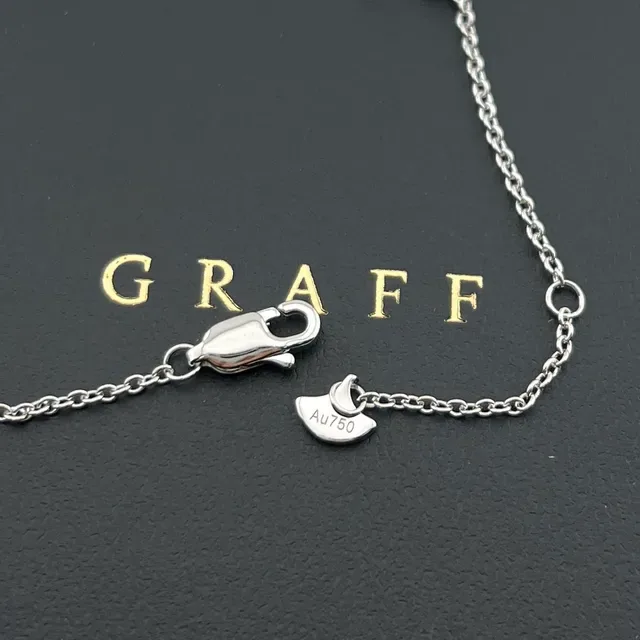 Graff Silver White Chain Three Floral Diamond Motifs Bracelet 2