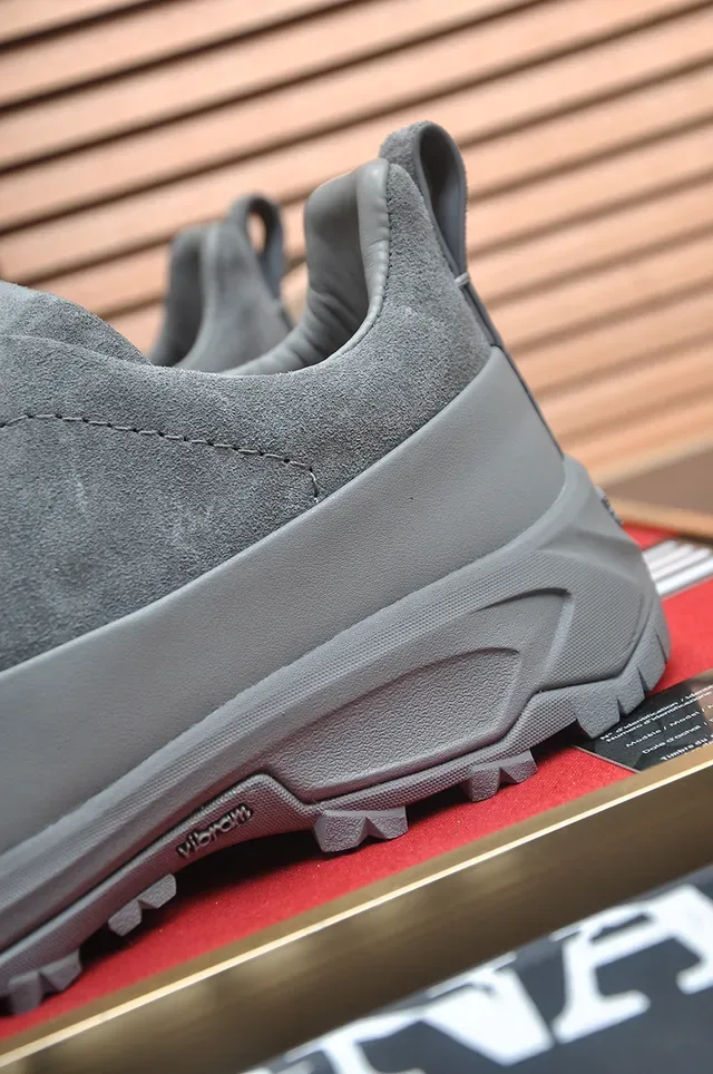 Gray Suede Laceless Zip-Front Lifestyle Sneaker 2