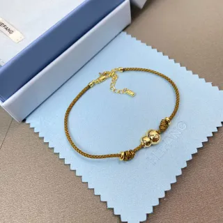 HEFANG Pulsera de cordón trenzado con nudo de doble esfera