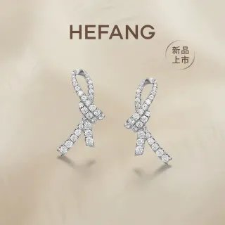 HEFANG Nó de Fita Pavé Cristal Brincos de Tachinho