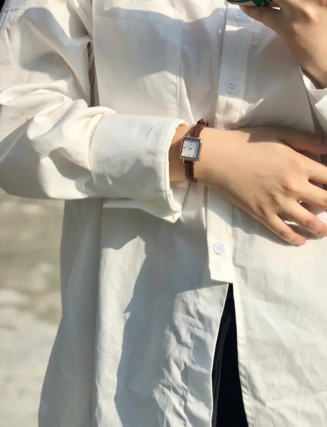 Lola Rose Mini Square Rose Gold Tone Brown Leather Quartz 手表 9
