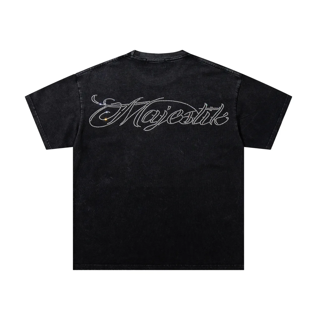 Majestik Brain Culture Distressed Black Graphic T-Shirt 3