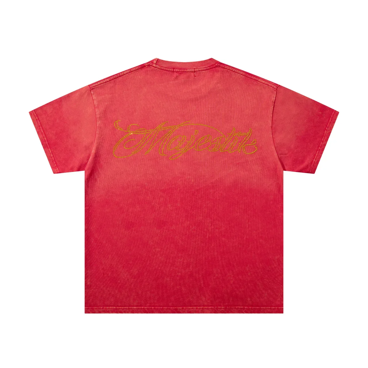 MAJESTIK Graphic Print Oversized Red T-Shirt 3
