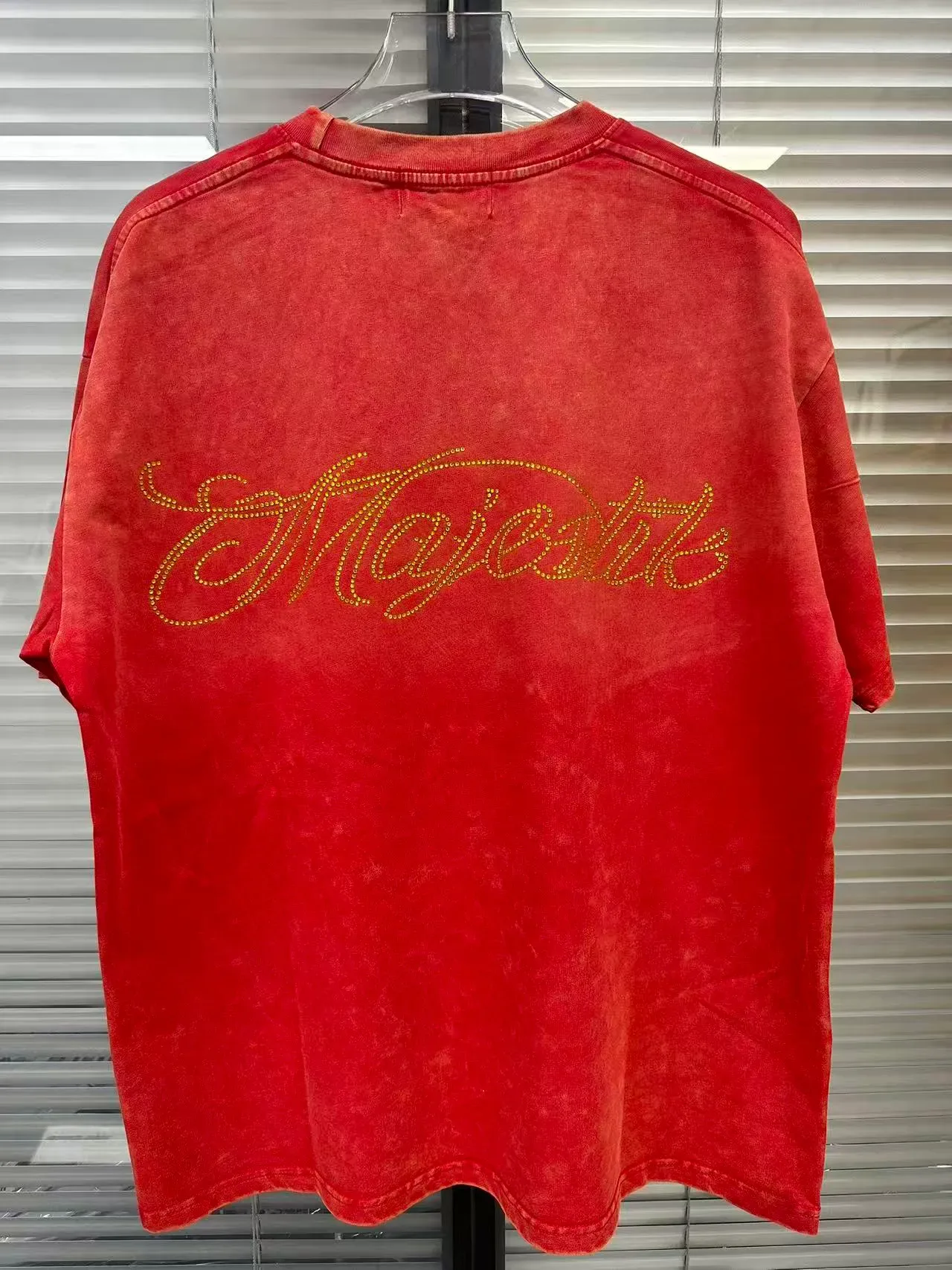 MAJESTIK Graphic Print Oversized Red T-Shirt 6