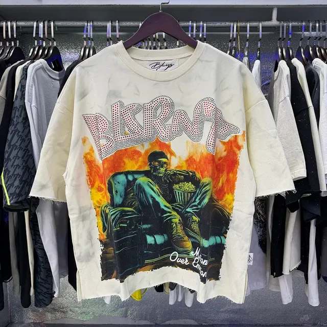 Marbled Wash Oversized Graphic Print T-Shirt 3