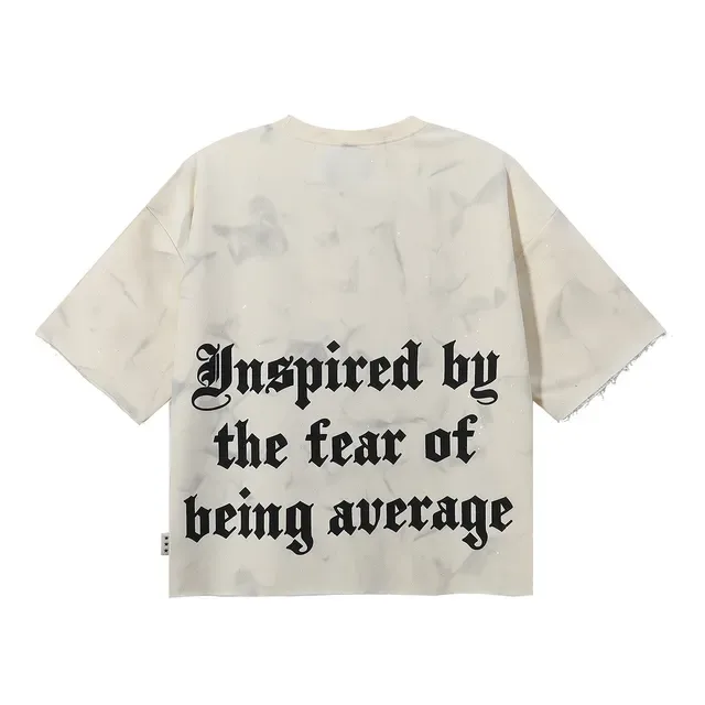 Marbled Wash Oversized Graphic Print T-Shirt 4