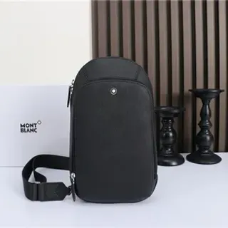 Montblanc Structured Black Messenger Bag