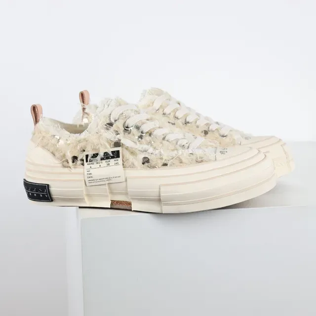 Off-White sneakers plateforme lifestyle textile fluffy crème 3