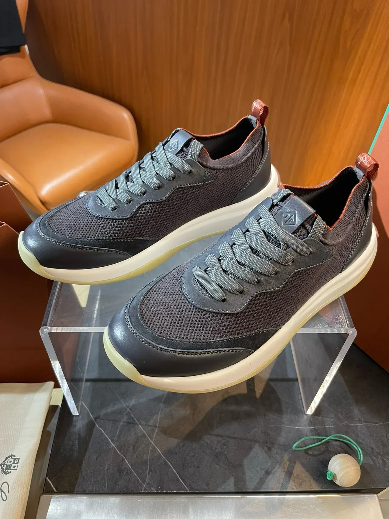 Off-White Mesh and Leather Panel Sneaker 10