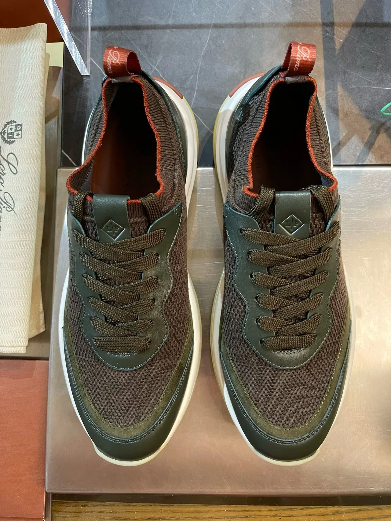 Off-White Mesh and Leather Panel Sneaker 15
