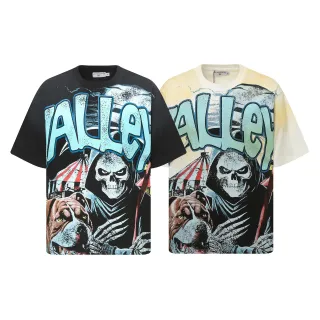 Oversized Skull and Bulldog Graphic Print T-Shirt