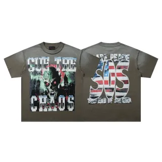 تيشيرت جرافيك Rare Peace Cue The Chaos SOS أخضر عسكري