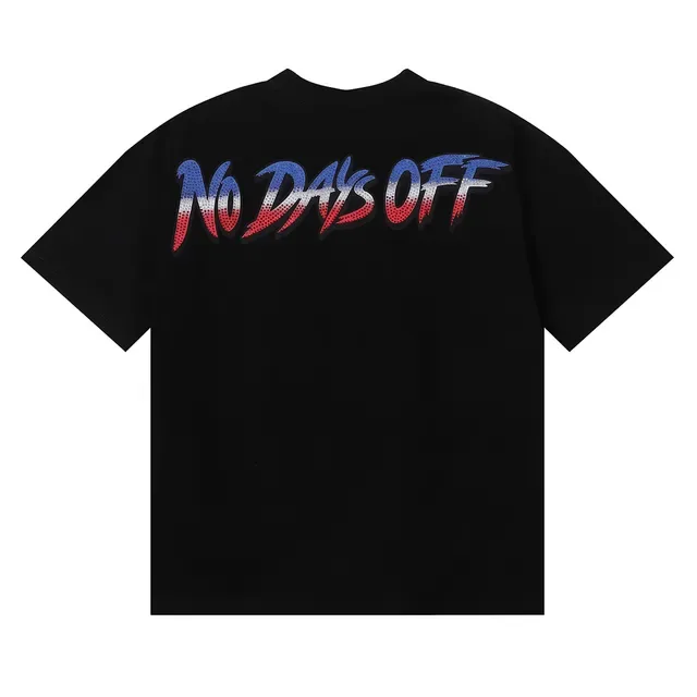 Red Black Graphic Front Print Bold Back Text T-Shirt 4